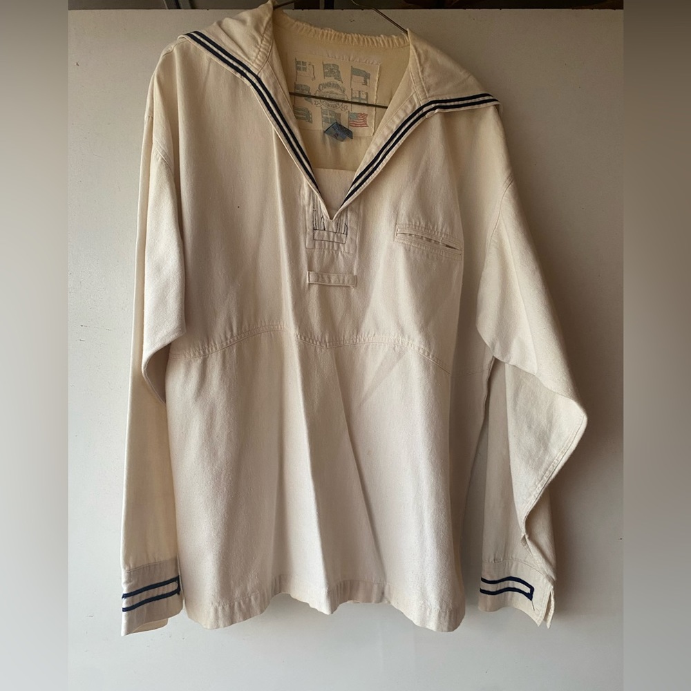 Vintage Cambridge Dry Good Company sailor shirt with stars tie!